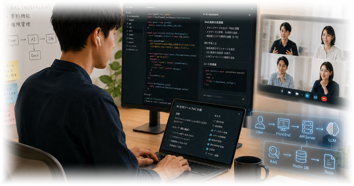 ANKENで副業エンジニアと働くイメージ