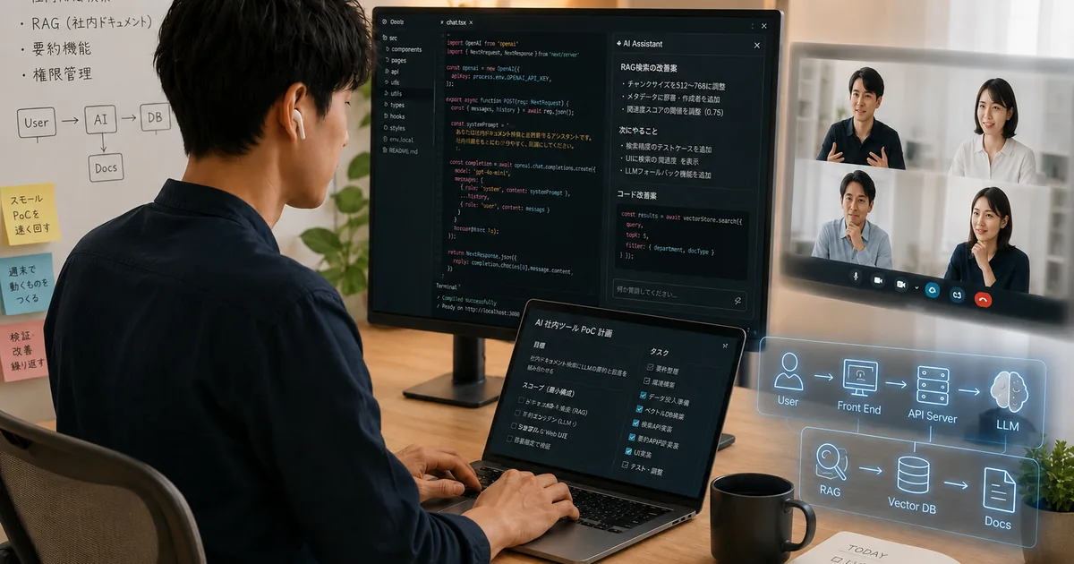 スポットFDEエンジニアに業務課題を依頼するイメージ
