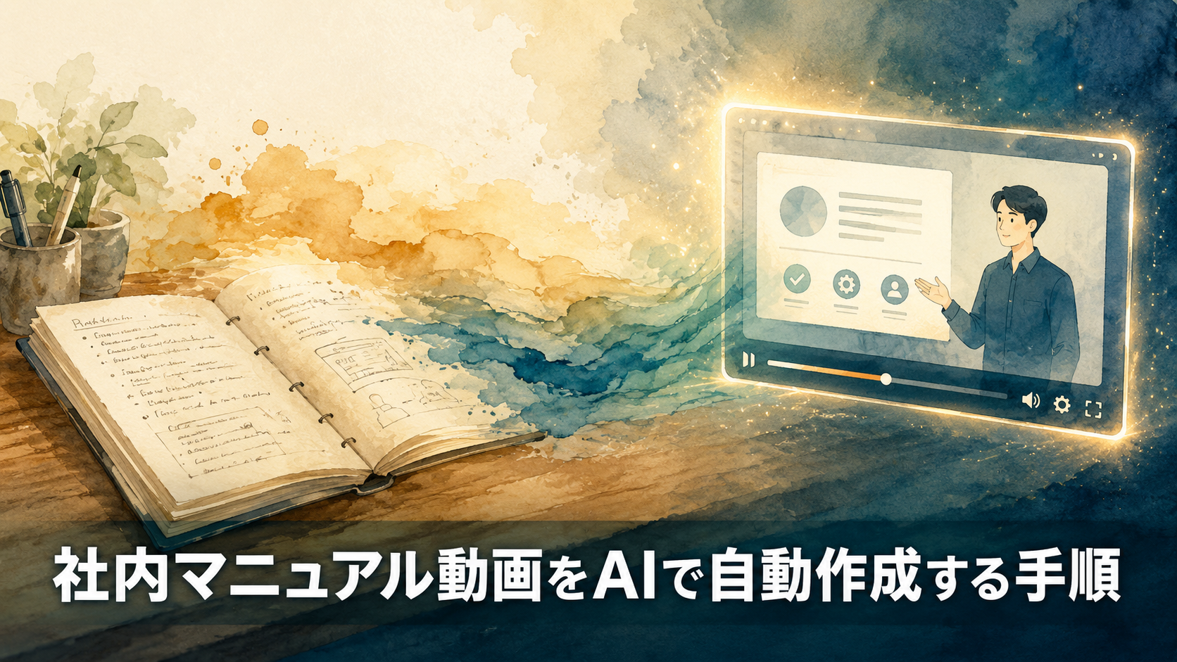 社内マニュアル動画をAIで自動作成する手順｜テキストから完成まで3ステップ・制作費90%削減【2026年版】