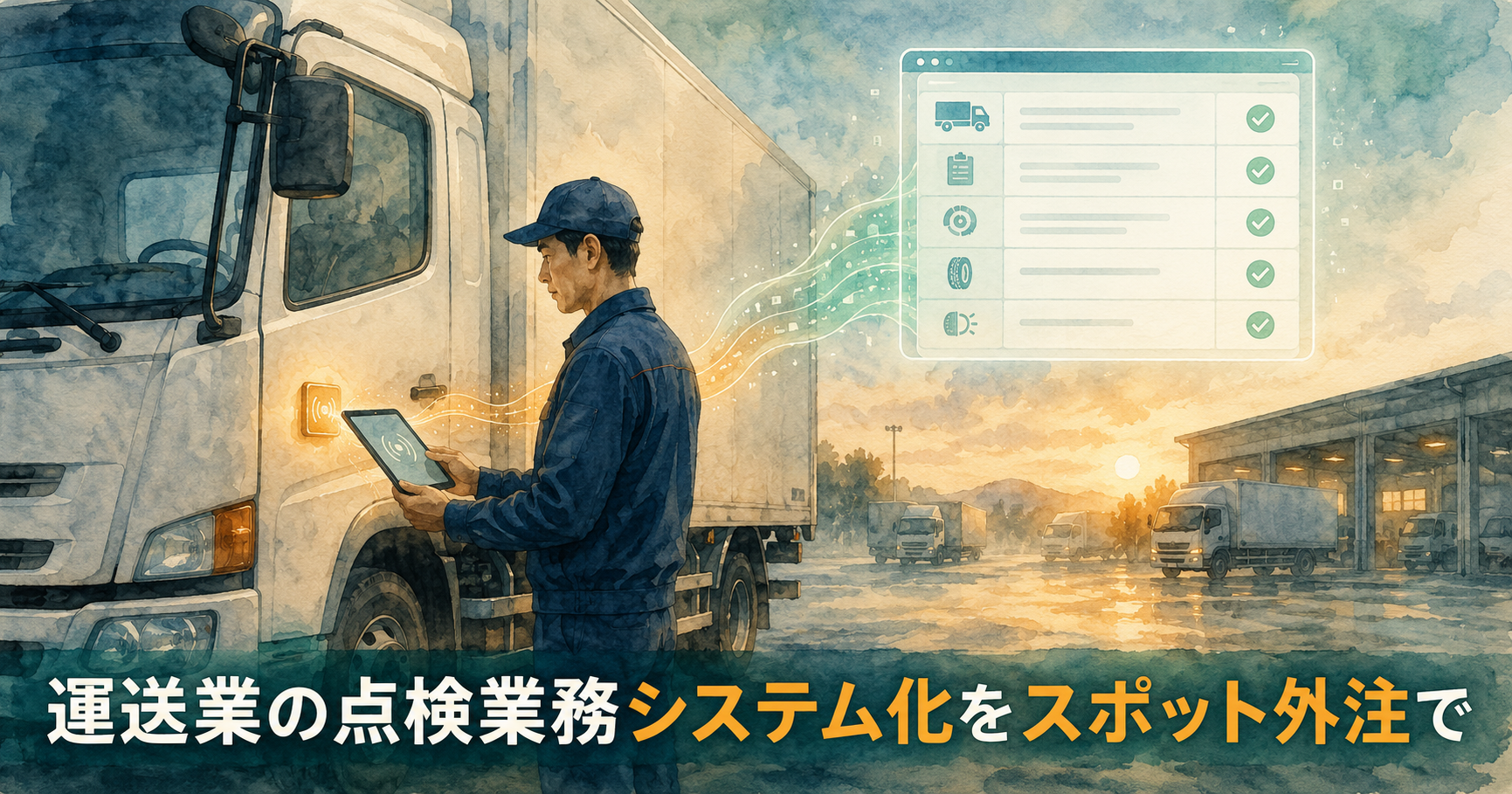 運送業の点検業務システム化をスポット外注で実現する方法｜NFC・kintone連携アプリを単発依頼する3ステップ